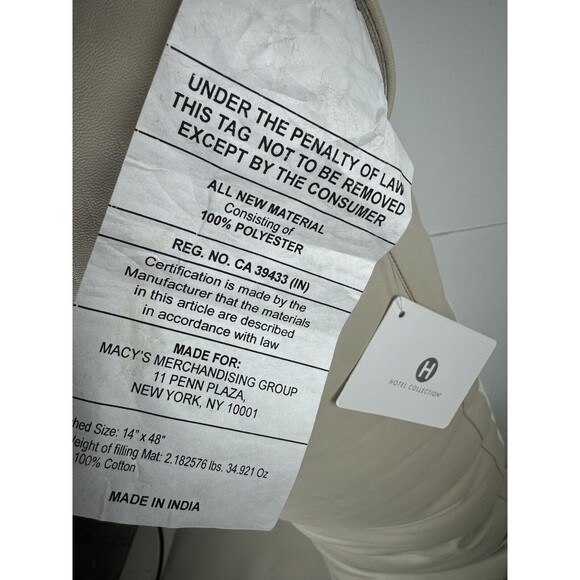 Hotel Collection Brushwork 14" x 48" Faux Leather Decorative Pillow - Picture 11 of 16